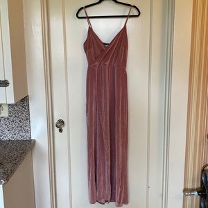 Mauve Velvet Maxi Dress w/ Slit